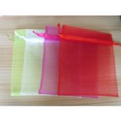 Colorful drawstring fabric organza gift pouches images