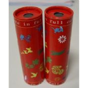 Double-tube Mini Red Rigid Cardboard / Paper Kaleidoscope for Promotion Advertisement images