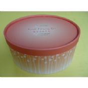 Oval Paper Box with Curled Cap and Bottom images