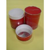 Contentores de tubo de papel vermelho comida reciclada grau para chá images