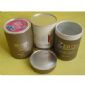Complicated Food Grade Paper Tin Can / Tube Containers with Metal Bottom and Cap small picture