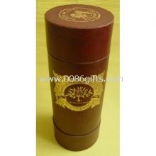 Custom Small Cylinder Cardboard Wine Canister Packaging Gift Box for Bottle images