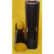 Black Round Wine Bottle Packaging Gift Box with Opening Window images