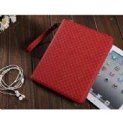 Hög lyx plånbok dragkedja fall täcka för Apple iPad 2/3/4-röd images