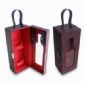 Wine Packaging Gift Box with PU Leather Handle small picture