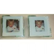Beautiful glass photo coasters with glass holder images