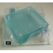 Square glass coasters with glass holder good for Night Club images
