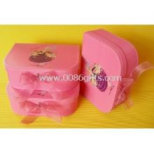 Pink pap bagage / kuffert kasse med Metal lukning og håndtag for børnenes legetøj images