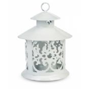 Round Hurricane Candle Lantern - White images