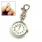 Portable Silver Tone Mini Key Ring Quartz Round Watch small picture