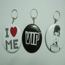 Tinplate mirror with keychain images