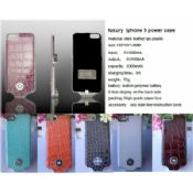 2300mAH luxury iphone5 leather power case images