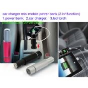 Banco de potencia de cargador de coche mini con luz led images