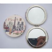Round folding mirror with leather cover images