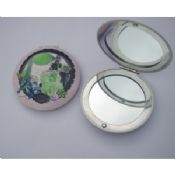 Round makeup folding pocket mirror images