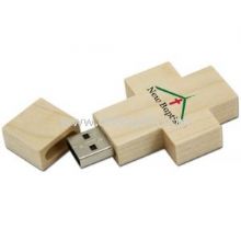 Crucifix Design Wooden Thumb Drive images