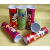 Komplizierte Paper Tube Container mit Metallboden und Kappen für Foto-Chips Verpackung images