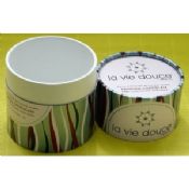 Boîte de Tube de papier personnalisé avec couvercle de papier et le fond pour la fève au chocolat, bonbons, café emballage images