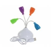 Flower 4 port USB hubs with LED light/Flower Usb Hub images