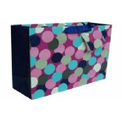 Personalised Paper Carrier Bags Round Dot Square Bottom for Gift images