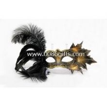 Yellow Feather Masquerade Masks For Girl Eye Masks Fancy Dress images