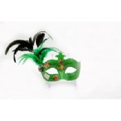 Máscara Veneciana de cara verde única mascarada images