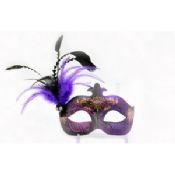 Handmade Purple Masquerade Venetian Masks For Party images
