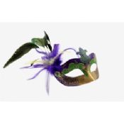 Plastic Colombina Masquerade Venetian Masks with Feather For Halloween images