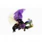 Female Black Decorated Feather Masquerade Masks For Halloween / Party small picture