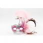 Maschere di pizzo piuma rosa Masquerade Ball per Mardi Gras Party small picture