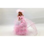 Lâmpada de boneca de porcelana de garotas com guarda-chuva rosa images
