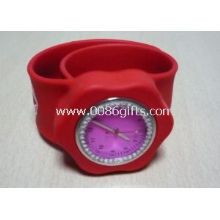 1ATM Red Diamond Silicone digital Slap Wrist Watch images