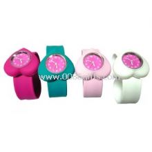 Cute Heart Silicone Quartz Bussiness gift Slap Watch Bracelet images