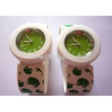 Green Frog Slap Bracelet Watches Silicon Gel images