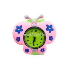 Pink Butter Flyer Silicon Slap Bracelet Watch images