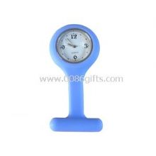 Water Resistant Precise Quartz Movement Blue Silicone Rubber Nurse Fob Watch images