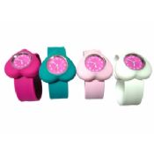 Cadeau coeur Silicone Quartz Bussiness mignon Slap Watch Bracelet images