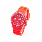 Factory price red rubber band silicone jelly watch images