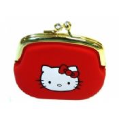 Hello kitty cadru roşu metalic monedă pungă silicon images