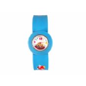 Kids silicone slap bracelet digital long time use watch images