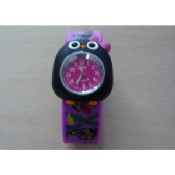 Water Resistant 3ATM Purple Butterfly Band Penguin Case Slap Bracelet Watch images