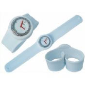 White Slap Bracelet Watch With Silicone Water Resistant 1 ATM Watches images
