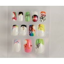 Colorful cute Spring / summer Fake Nails For Fingers for wedding images