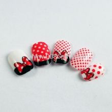 Mickey decorated kids fake nails polka dot pattern for dancing Party images