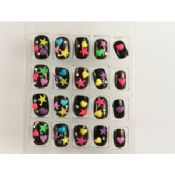 Artificiale nero Nail Art con glitter images