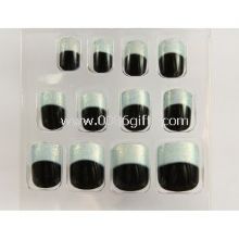 White / black glitter Nail Art Fingers Nail tips images