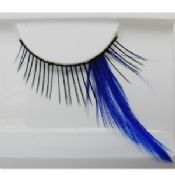 Black eyelash with blue feather images