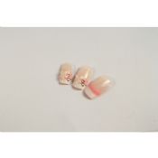 French Manicure naturale cercando chiodi falsi 3D Kit per dita images