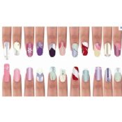 Mädchen Candy Nail Art Fake Nägel volle Deckung mit Aufklebern images