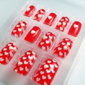 Navidad japonesa rojo falso uñas 3D images